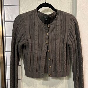 Wild Fable Knit Grey Cardigan Sweater | Size S